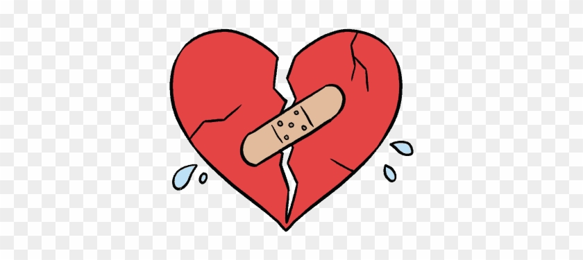 Drawn Broken Heart Finger - Easy To Draw Broken Heart #951877