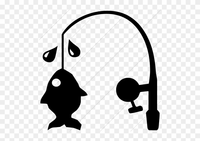 Classica Fishing Pole And Fish Icon » Style Simple - Fishing Pole Black And  White - Free Transparent PNG Clipart Images Download