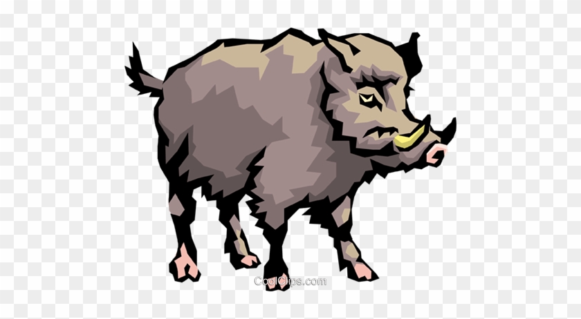 Wild Boar Royalty Free Vector Clip Art Illustration - Organisms Break Down Chemical Wastes #952040