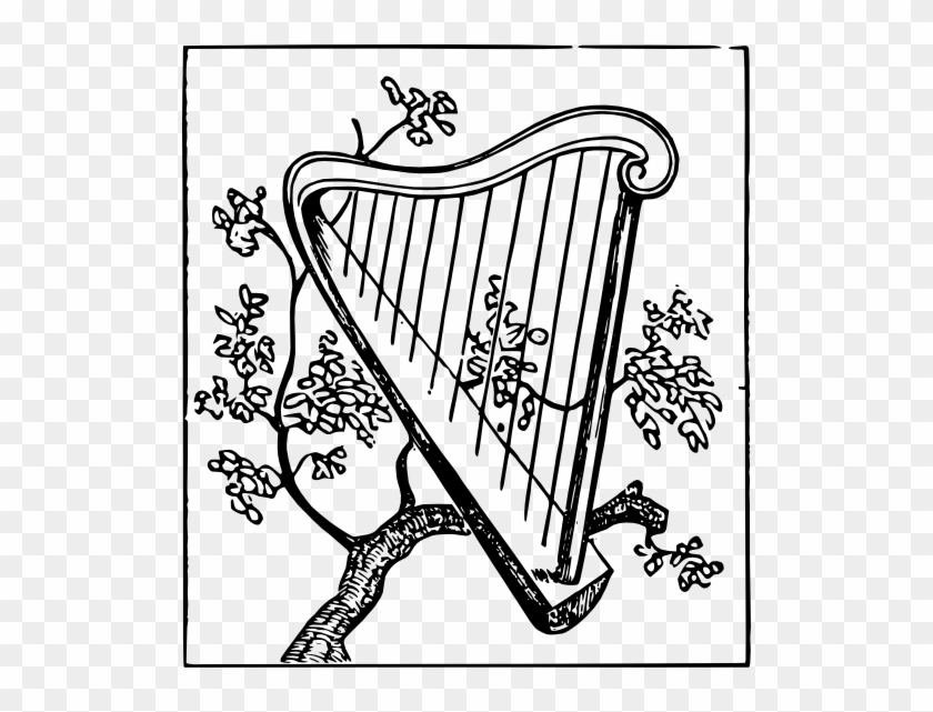 صورة قيثاره - Silhouette Harp #952072