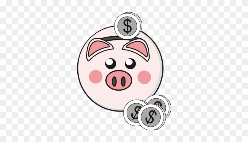 Piggy Bank With Dollar Coin Clipart - Gold Coin Clip Art #952311