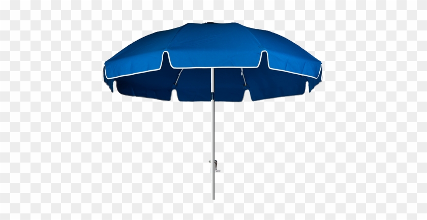 Aluminum Pole With Fiberglass Ribs, Crank Lift, With - Blue Beach Umbrella Png #952403