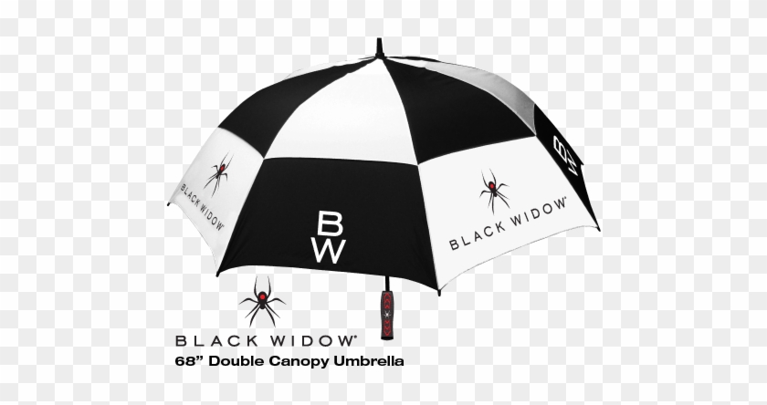 Black Widow Umbrellas - Black Widow 56tx000 Double Canopy Umbrella 68 Inches #952526
