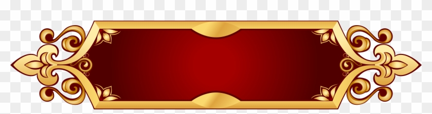 Gallery Of Golden Banner Transparent Background Png - Red Gold Banner Png #952741
