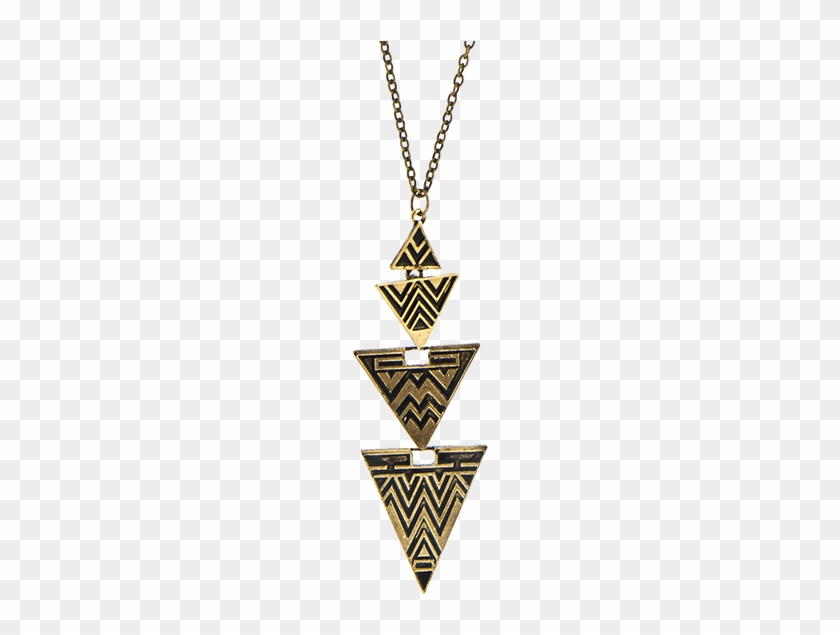 Gold Aztec Cascade Pendant Baublebeads - Gold #952748