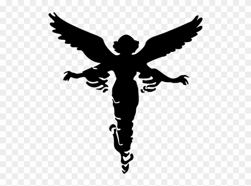 Silhouette Drawing Clip Art - Angel Silhouette #952811