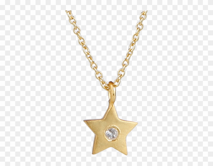 Beautiful Star Necklace In Gold Plated Silver With - Necklace #952823