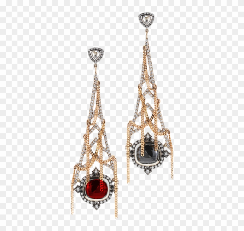 Laced Gemstone Earrings - Laced Gemstone Earrings #952862