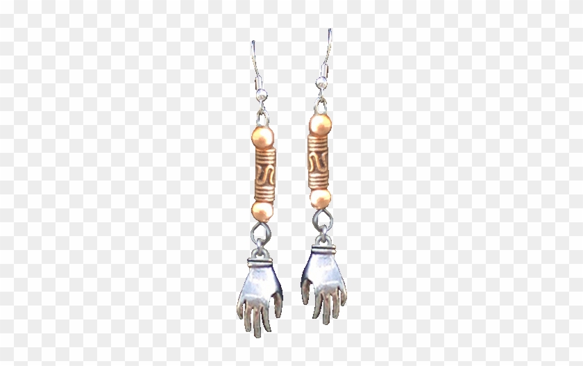 Copper Hand Earrings - Earrings #952866