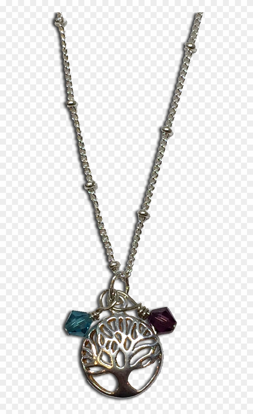 Sterling Silver Tree Of Life Birthstone Necklace - Silver #952920