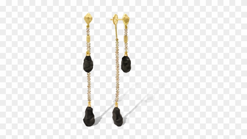 18k Yellow Gold Earrings , 63 Brown Diamonds (4,9 Cts), - Earrings #952977