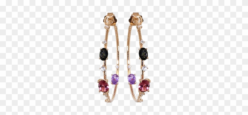 Rugiada Collection Rainbow Hoop Earrings - Body Jewelry #952979