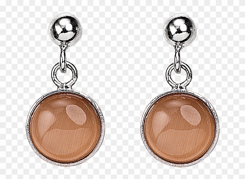 Earrings Tiger's Eye Peach #952994