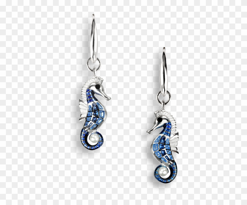 Nicole Barr Designs Sterling Silver Seahorse Wire Earrings-blue - Nicole Barr "seahorse" Earrings #953020
