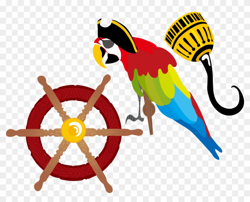 Piracy Ships Wheel Porthole - Vector #953056