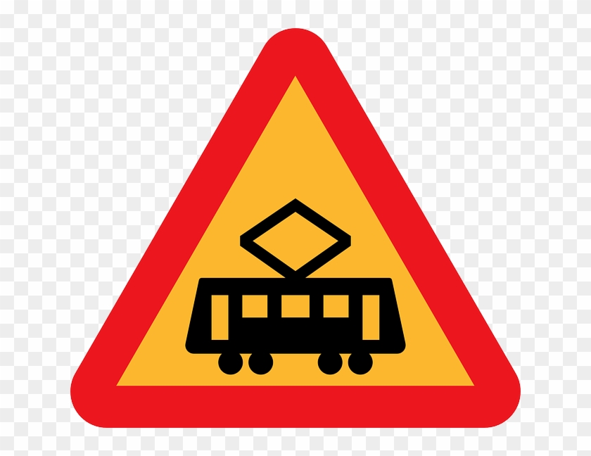Roadsigns Sign, Signs, Transportation, Tram, Warning, - Fence Road Sign #953059