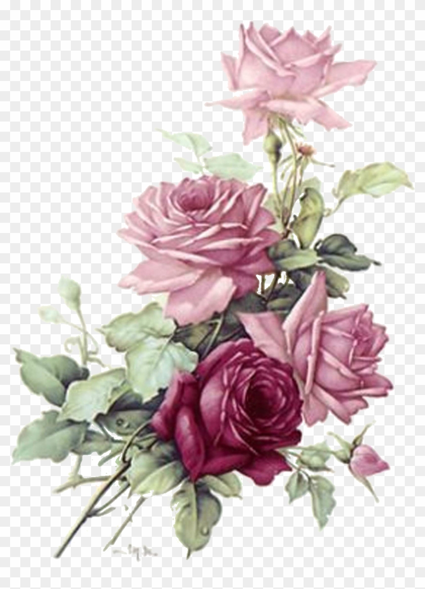 San Do Pink Rose Bouquet Flower Select A Size Ceramic - Pink Rose Vintage Png #953102