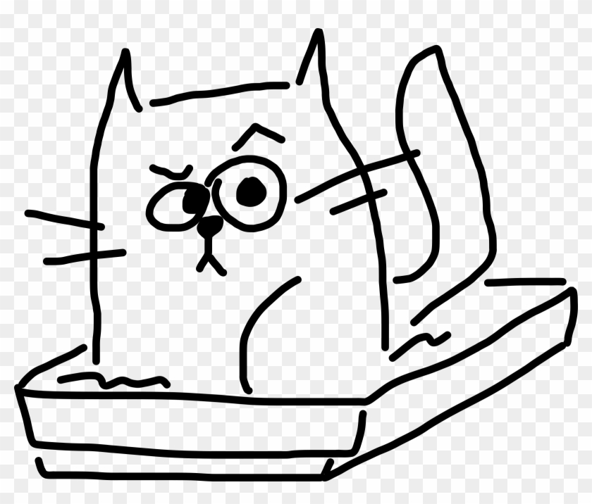 Clip Art Of Cat Litter Box - Cat Litter Box Clipart #953106