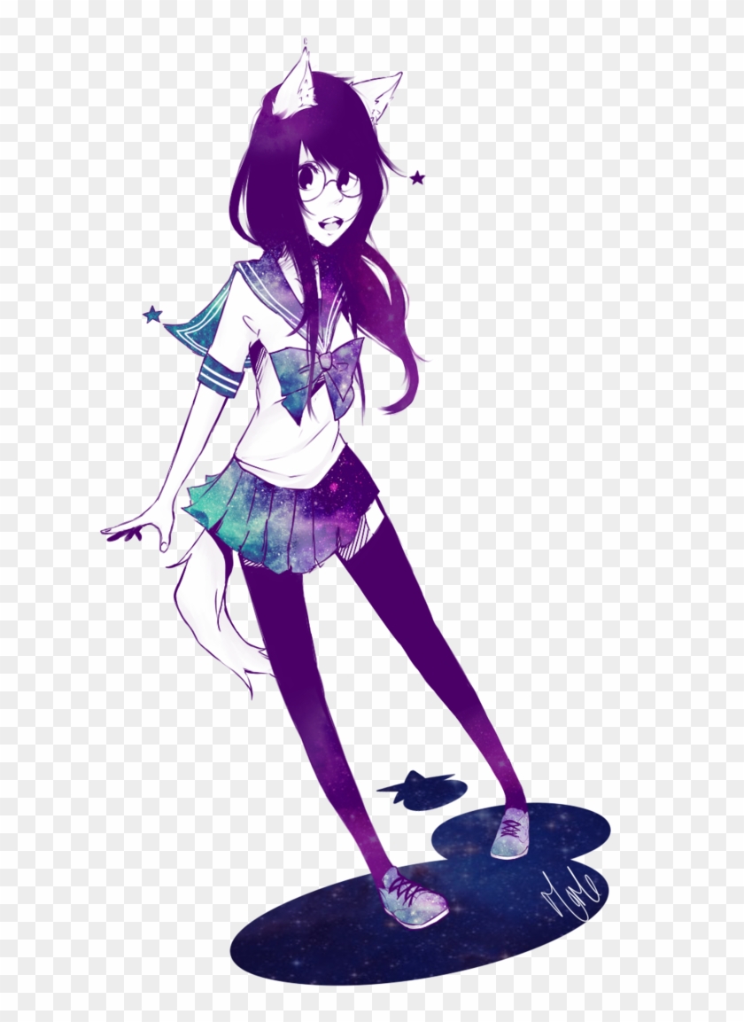 Galaxy - Galaxy Anime Girl Transparent #953206