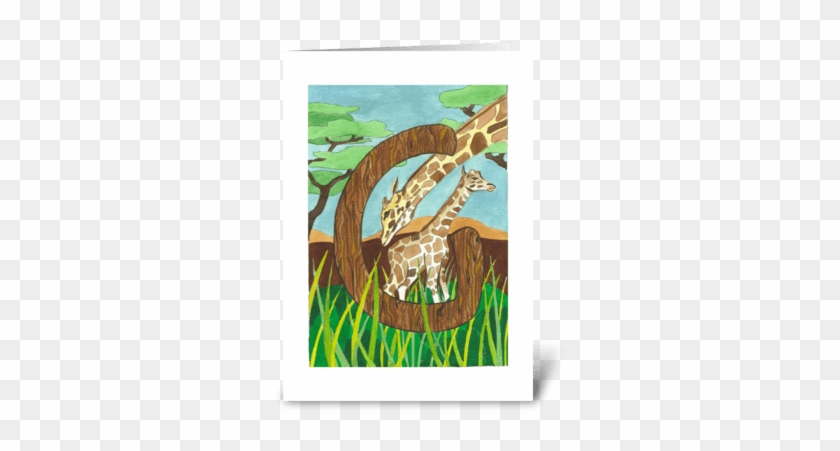 G For Giraffe Greeting Card - Indian Elephant #953343