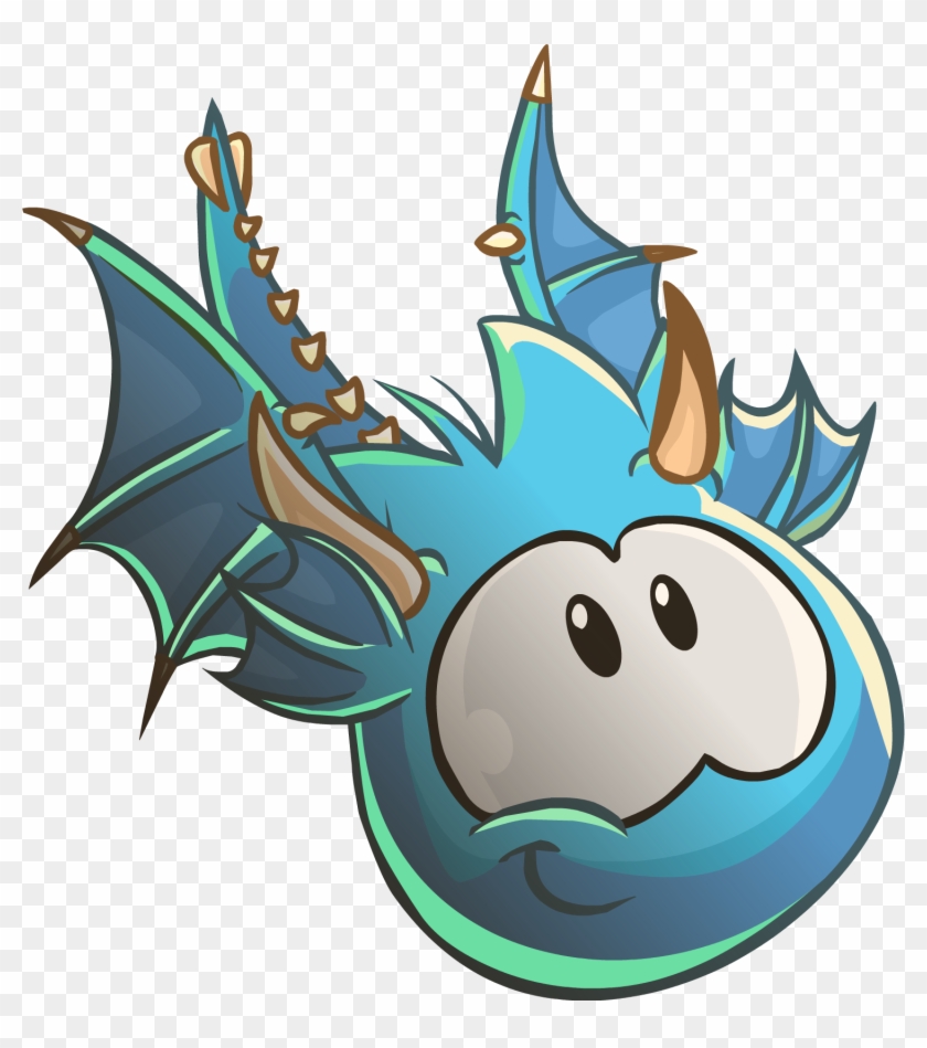 Blue Crystal Puffle Club Penguin Wiki Fandom Powered - Club Penguin Dragon  Puffle - Free Transparent PNG Clipart Images Download