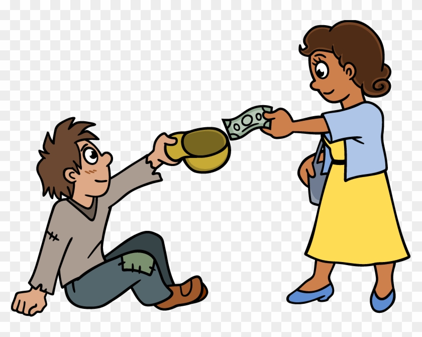 Giving To The Poor Png Transparent Giving To The Poor - Helping Poor People  Cartoons - Free Transparent PNG Clipart Images Download