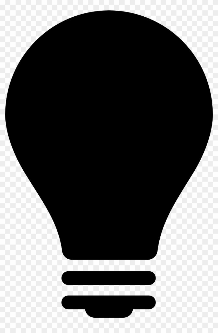 Lightbulb Bulb Black Symbol Transparent Image - Light Bulb Silhouette Vector #953617