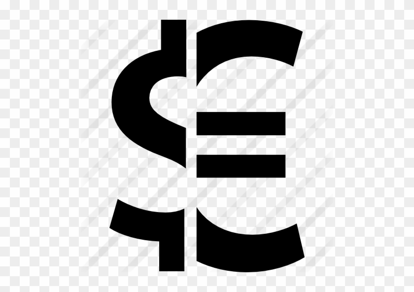 Dollar Euro Money Symbol - Dolar Euro Simbolo Png #953805