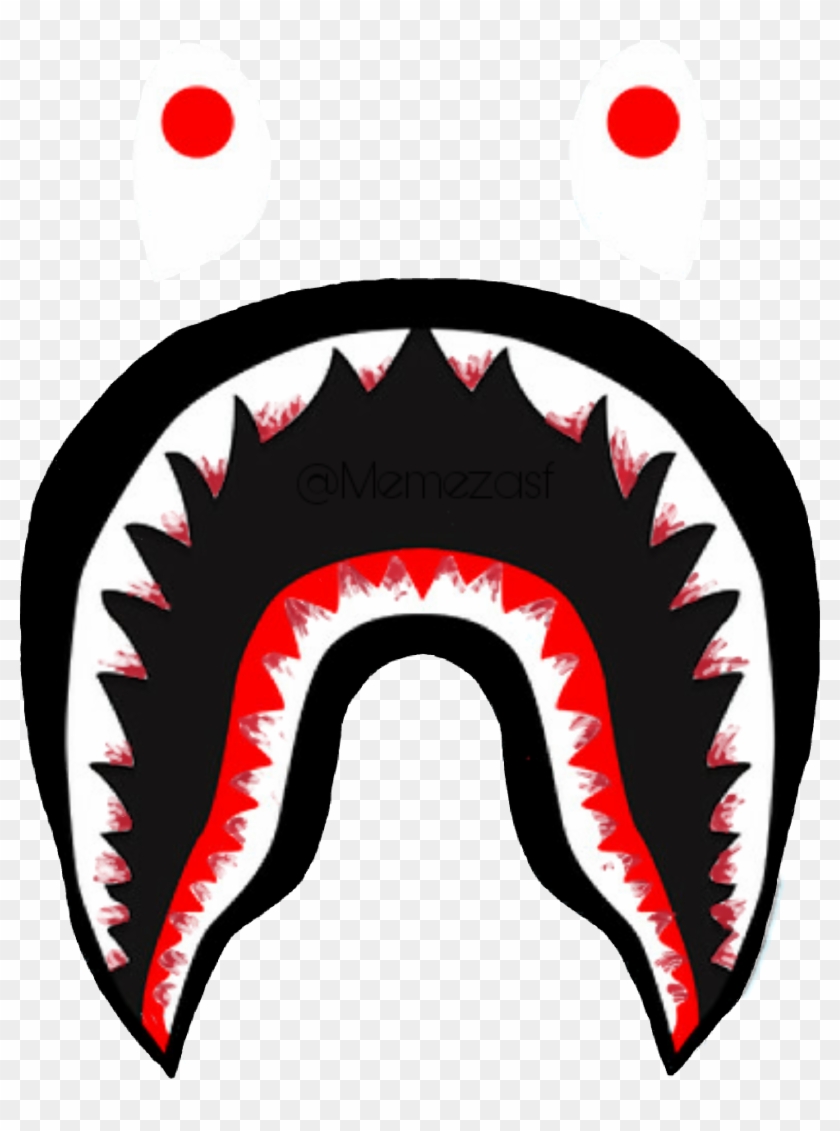 Bloody Bape Logo Teeth Shark Supreme Bathingape Memezas - Bape Shark Logo #953905