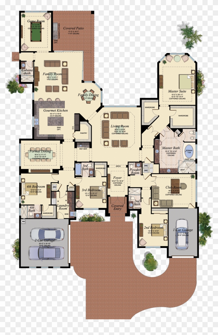 house plans with big garage 4660 square feet 4 bedroom