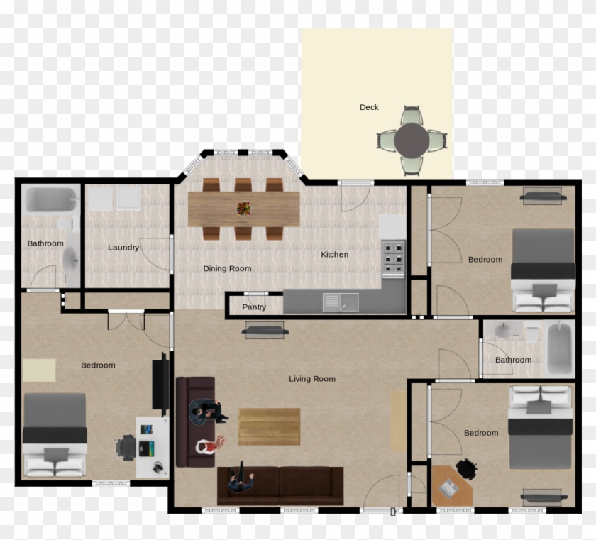 51 Woodside Floor Plan Big 2d - Floor Plan #954072