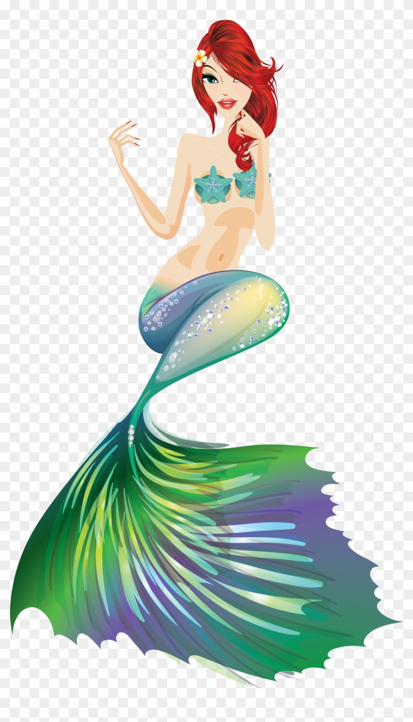 Mermaid Clip Art And Digital Paper, Fantasy Mermaid - Clock #954166
