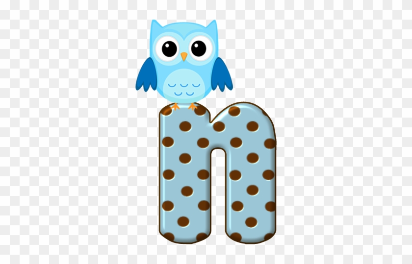 *✿**✿*n- Minuscula*✿**✿*de Alfabeto Decorativo - Cartoon Owls With Big Eyes #954233
