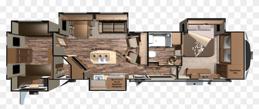 3x427bhs 2 Bedroom 5th Wheel Floor Plans Free Transpa Png Clipart Images