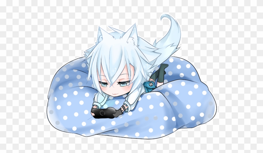 Chibi On A Beanbag By Noriben - Cartoon #954310