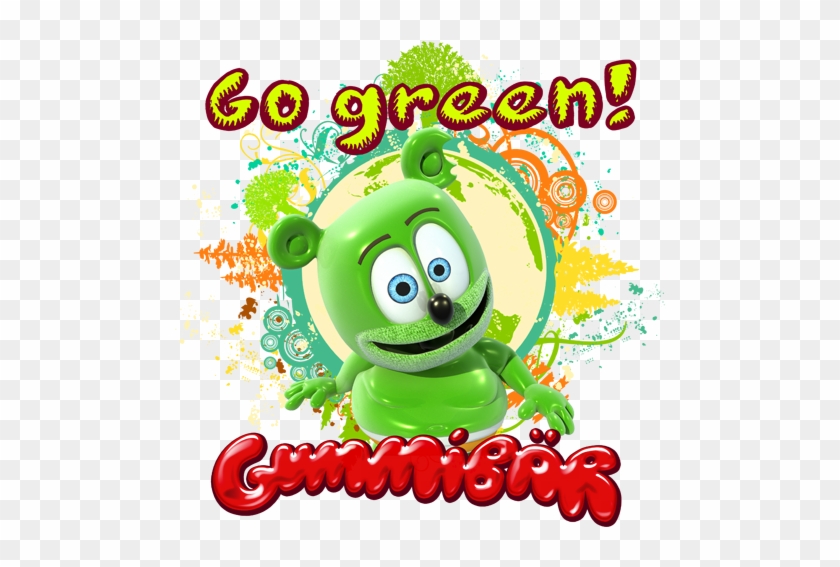 Go Green Trees Design Gummibär T-shirt - Free Vector Earth #954406
