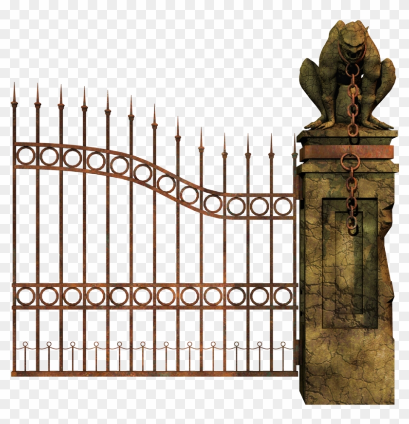Haunted House Clipart Gate - Cemetery Gate Png #954433
