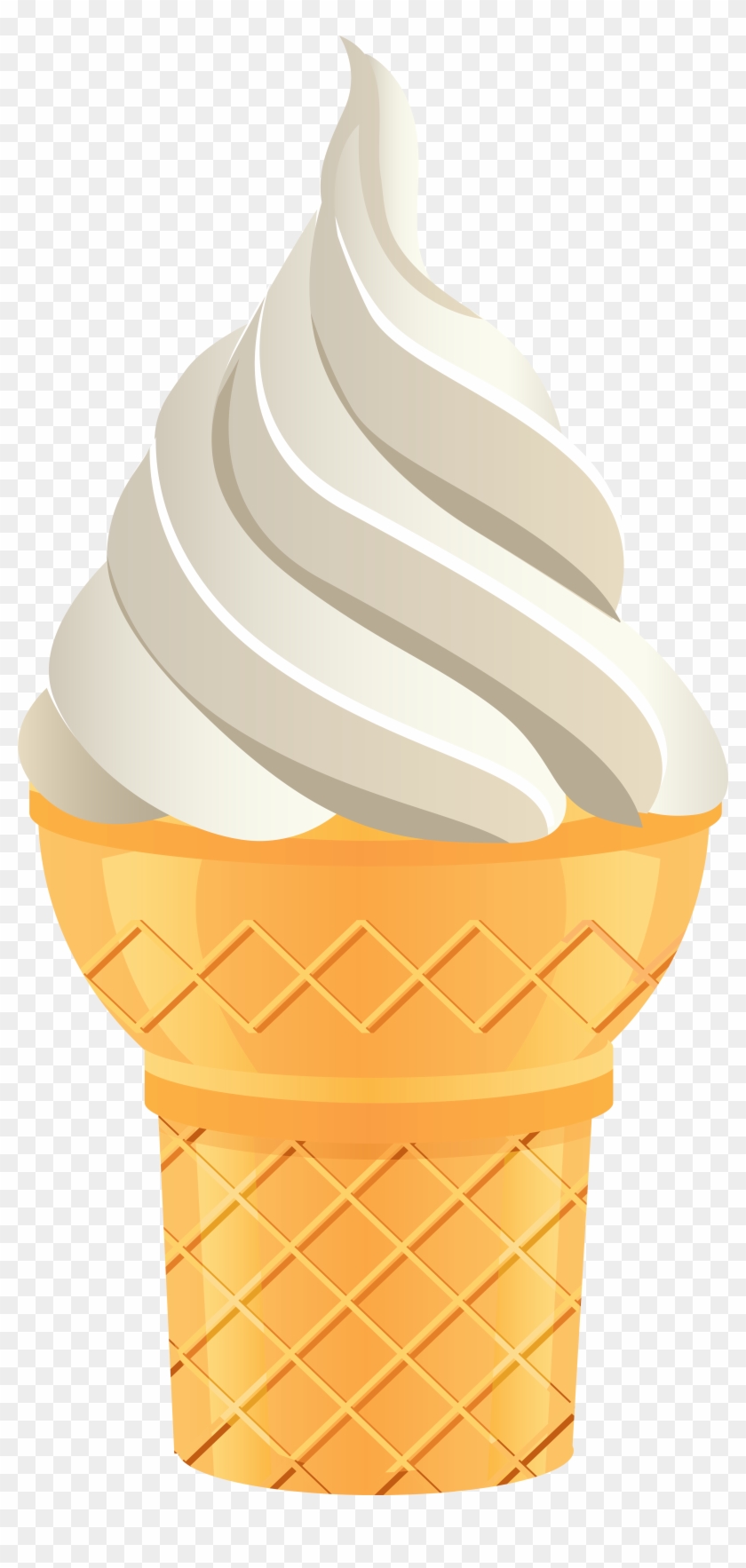 Vanilla Ice Cream Cone Png Transparent Clip Art Image - Vanilla Ice Cream Clipart #954476