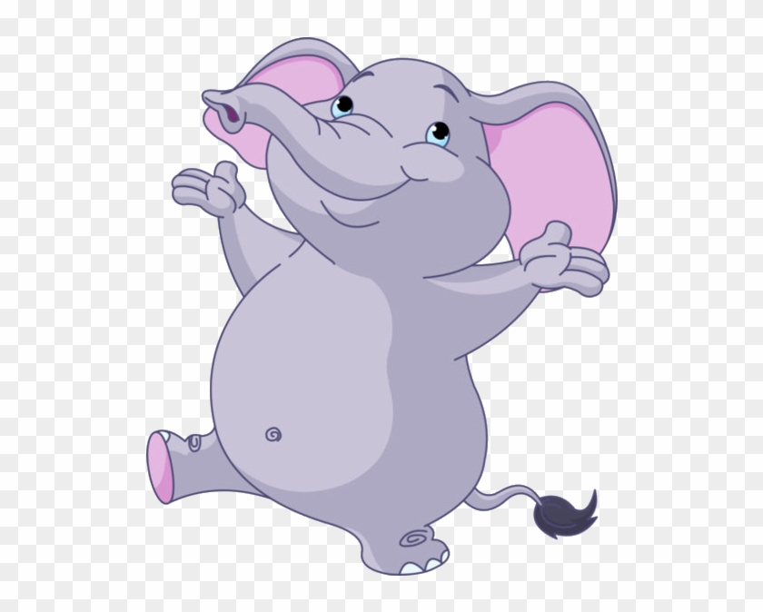 Cartoon Baby Elephant Jungle Animal On A Transparent - Funny Cartoons Of Elephant #954761