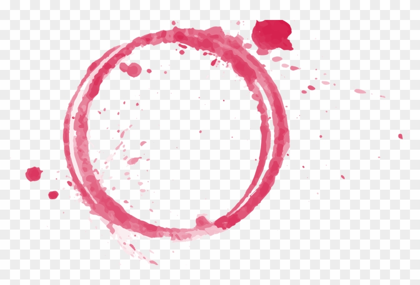 Ink Watercolor Painting Hand Painted Pink Drop Circle - Png Watercolor Circle Pink #954778