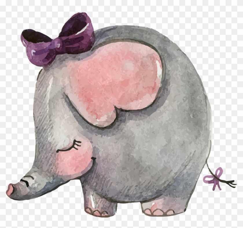 Wedding Invitation Asian Elephant Mothers Day - Baby Shower Invitation Baby Animals #954814