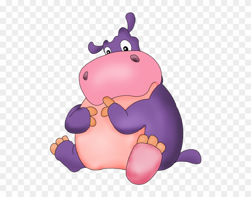 Hippopotamus Pink Cartoon Clip Art Images - Cartoon #954840