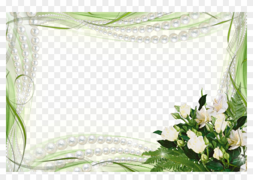 Flower Frames Png Pearls And White Flower Frames - Flower Frames Png Pearls And White Flower Frames #954923