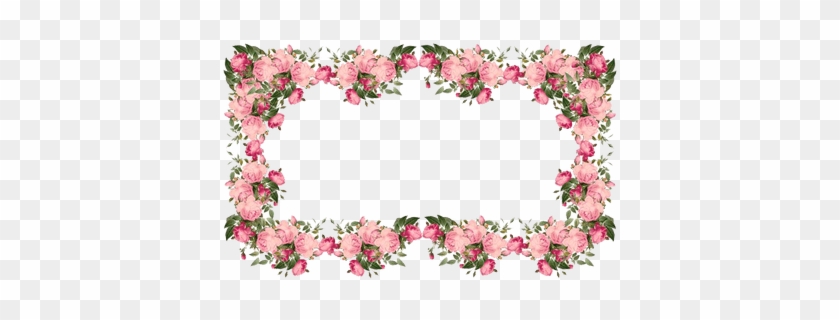 Flowers Pink Frame - Transparent Flower Border Clipart #954954