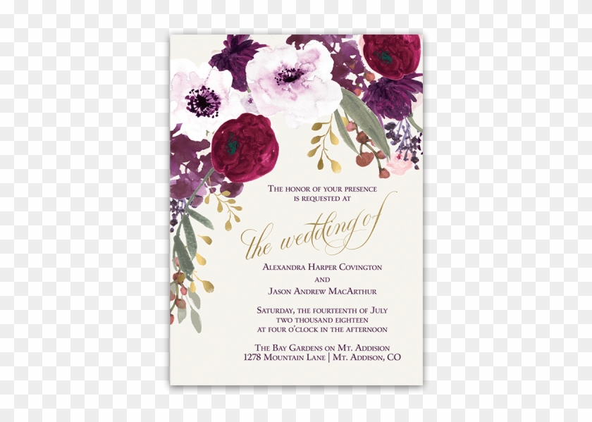 Flower Wedding Invitation Png #955059