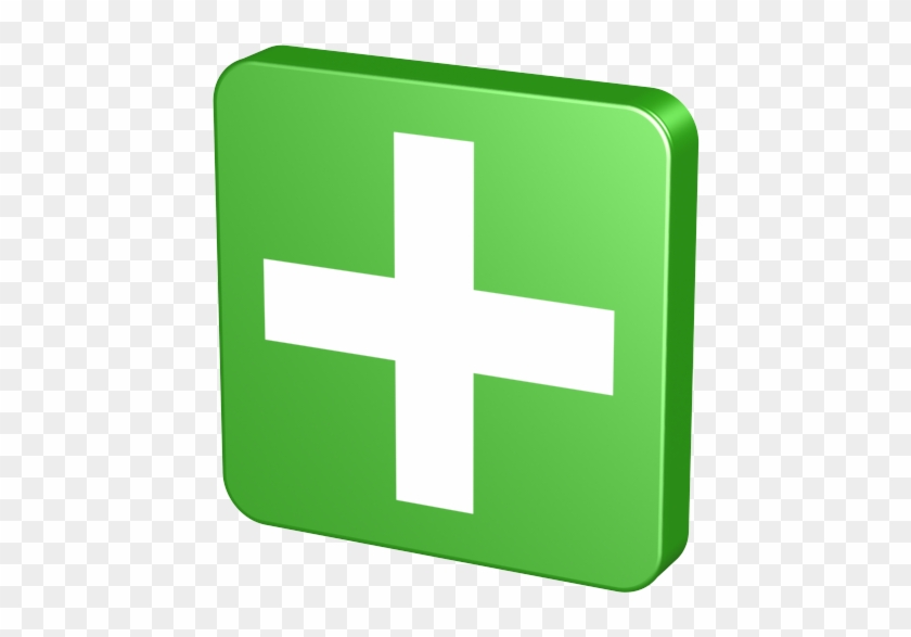 Green Plus Icon Image - Plus Sign Png 3d #955110