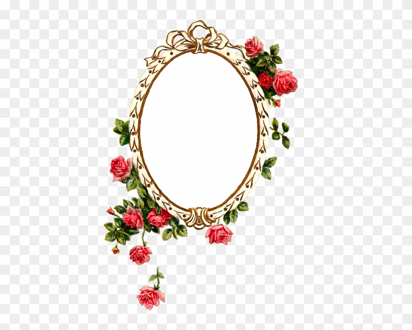 Victorian Die Cut - Frame Flower Vintage Png #955199