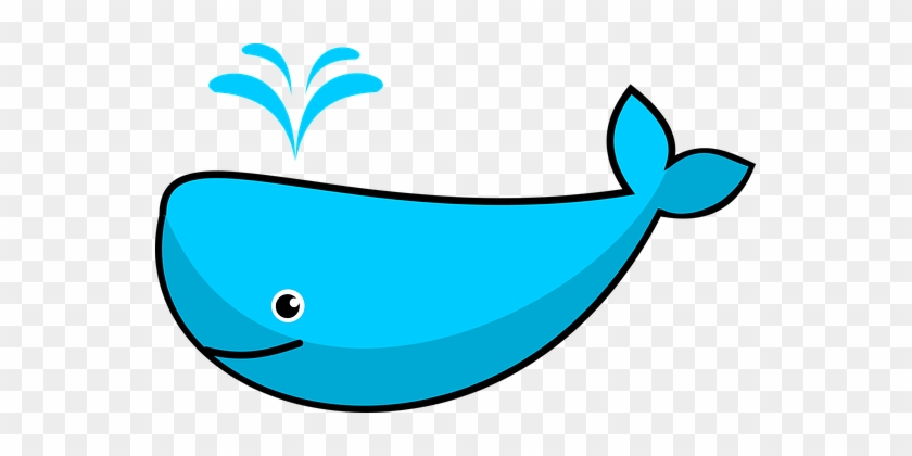 Blue Comic Mammals Ocean Whale Whale Whale - Whale Clipart #955205