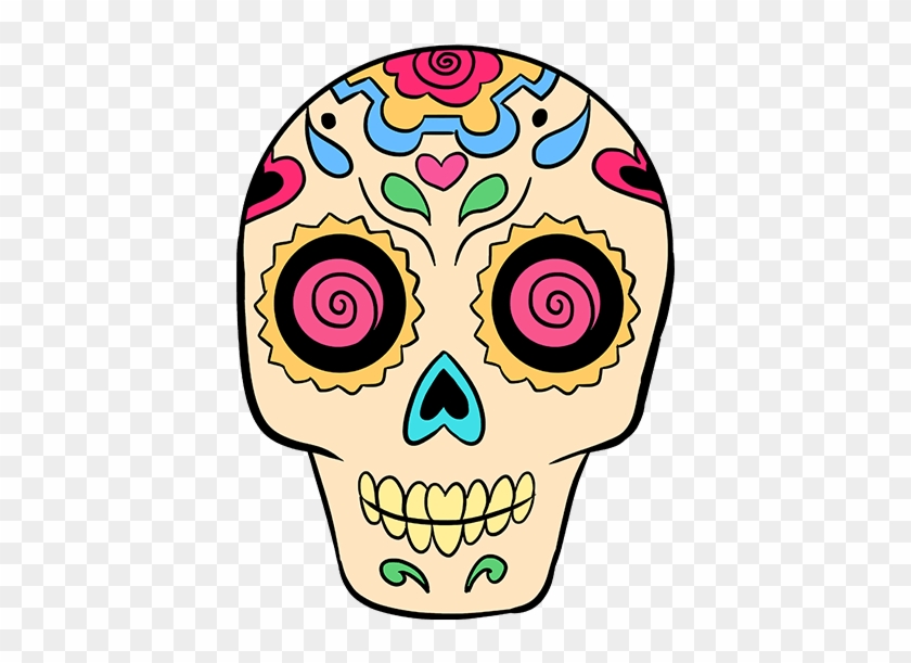 How To Draw A Sugar Skull Step By Step Tutorial Easy - Drawings Of Sugar Skulls #955230