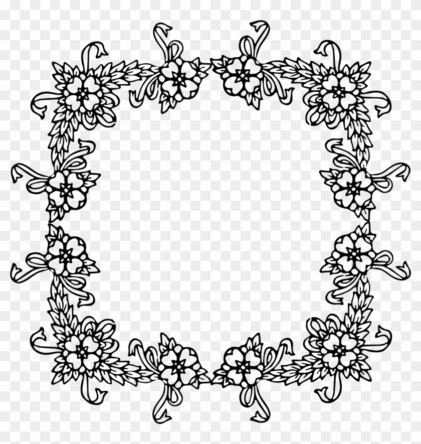 Vintage Floral Wreath Borders Clip Art Image Collection - Clip Art #955303